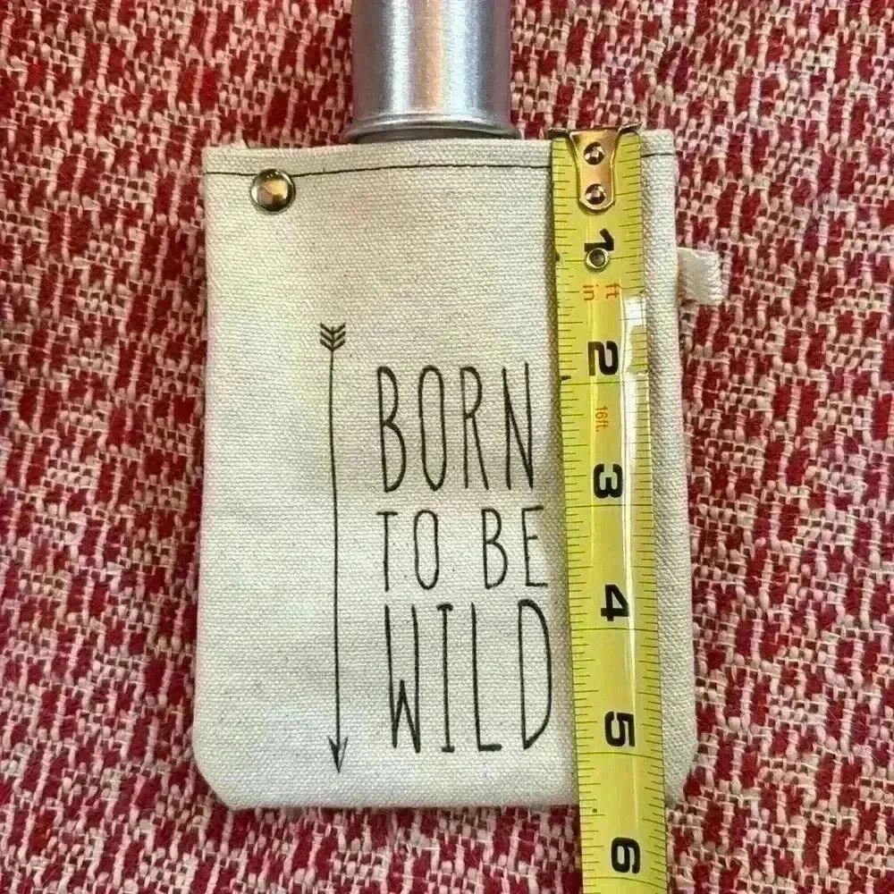 Capabunga Tote+Able Canvas Flask 4-Ounce, Born To Be Wild